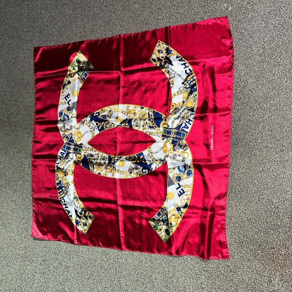 Vintage 1990's Chanel Paris Scarf - Picture 1 of 5